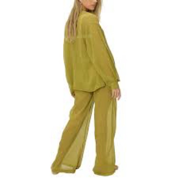 NWT NASTY GAL BEACH BUTTON DOWN AND TROUSERS - Picture 6 of 10